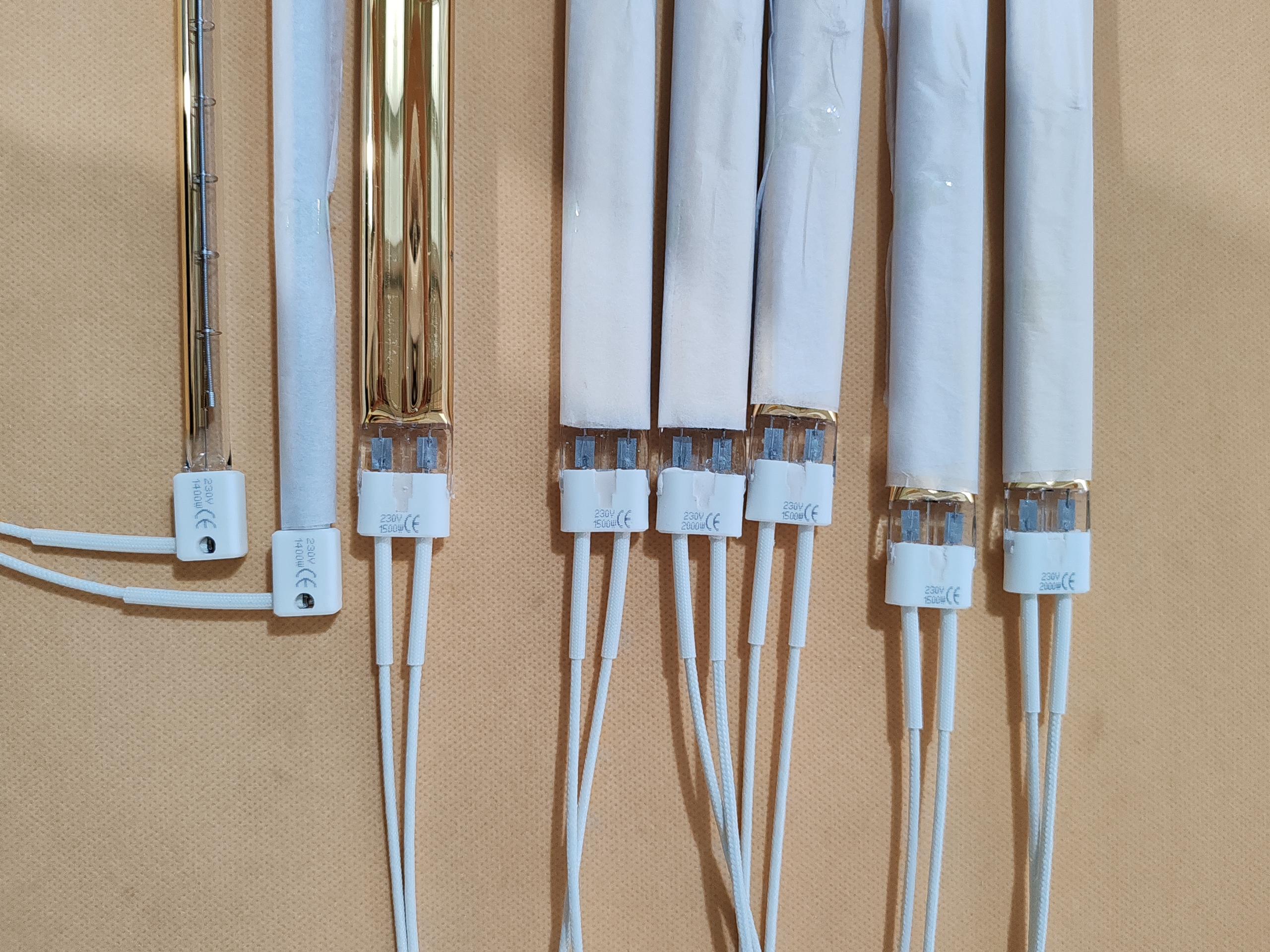 Half Gold plated 220v Quartz Carbon Heating Tube