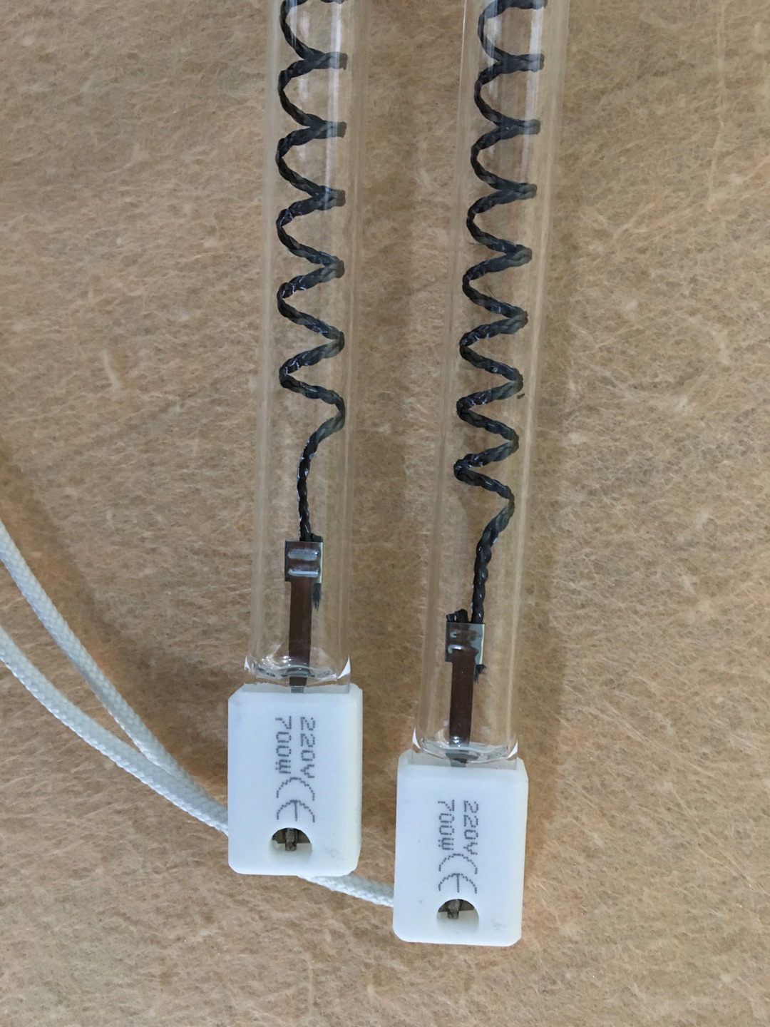 Medium wave carbon fiber infrared heating lamp 1000w